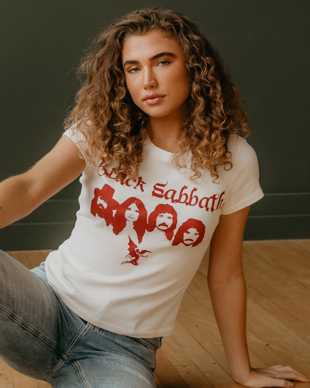 Maglietta Ufficiale Donne Black Sabbath – Logo Onde, Cotone, Manica Lunga, Taglia Media