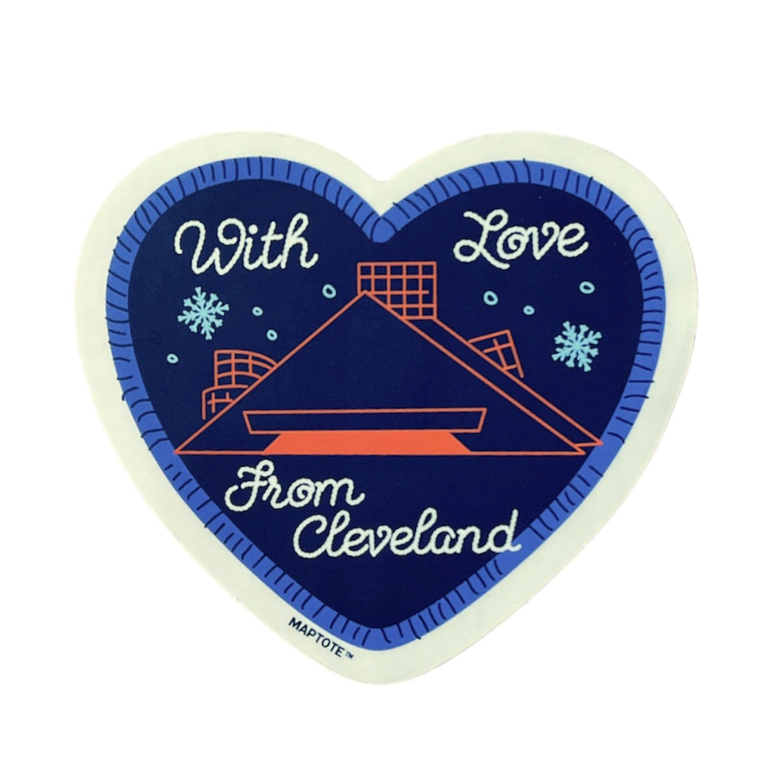 ROCK HALL FROM CLEVELAND WITH LOVE CITY STICKER – Rock Hall Shop