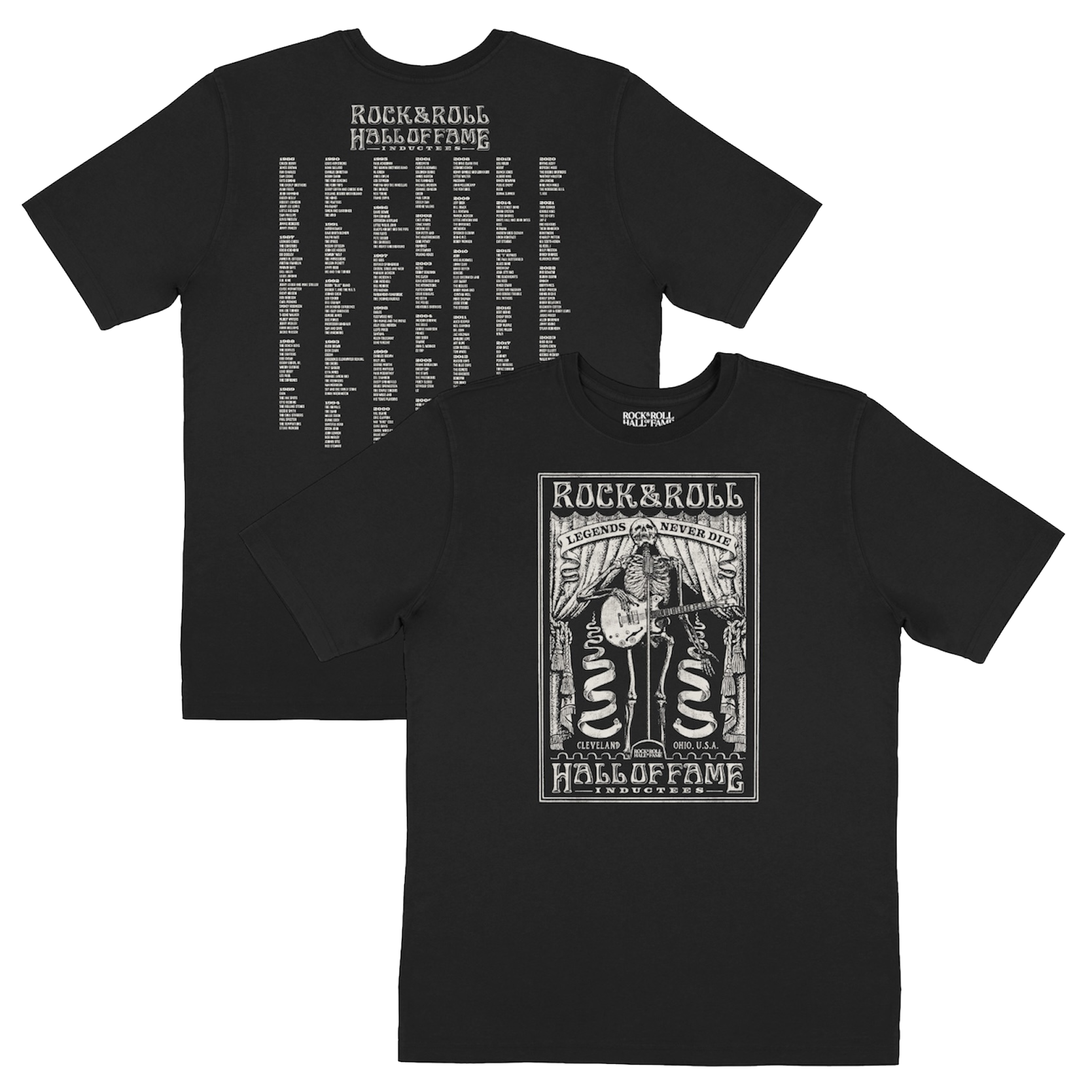 PRE-SALE* ROCK HALL 2026 - LEGENDS NEVER DIE ENCYCLOPEDIA T-SHIRT