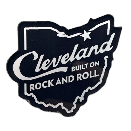 ROCK HALL OHIO BUILT ON ROCK AND ROLL MAGNET