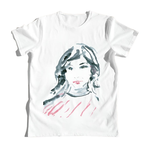 CARRIE BROWNSTEIN - WATERCOLOR ILLUSTRATION T-SHIRT