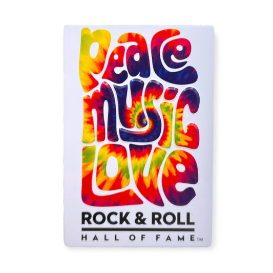 ROCK HALL PEACE LOVE MUSIC MAGNET