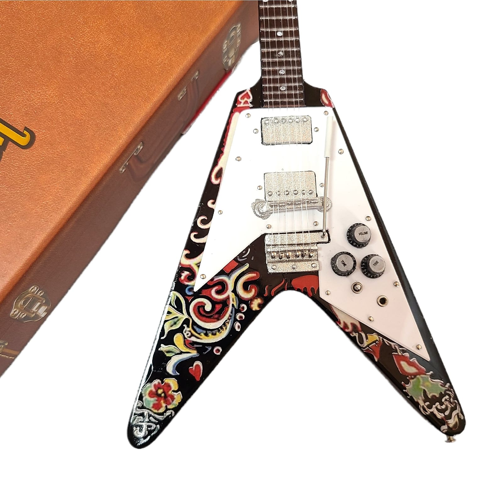 JIMI HENDRIX - GIBSON PSYCHEDELIC FLYING V - MINI GUITAR