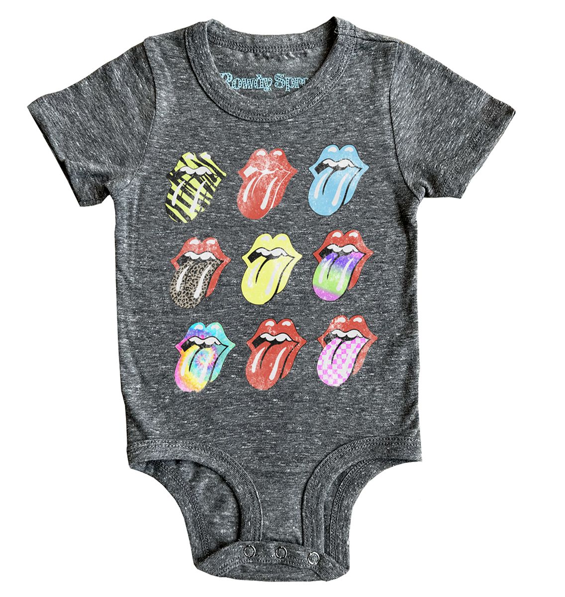THE ROLLING STONES - COLORFUL TONGUES BABY ROMPER