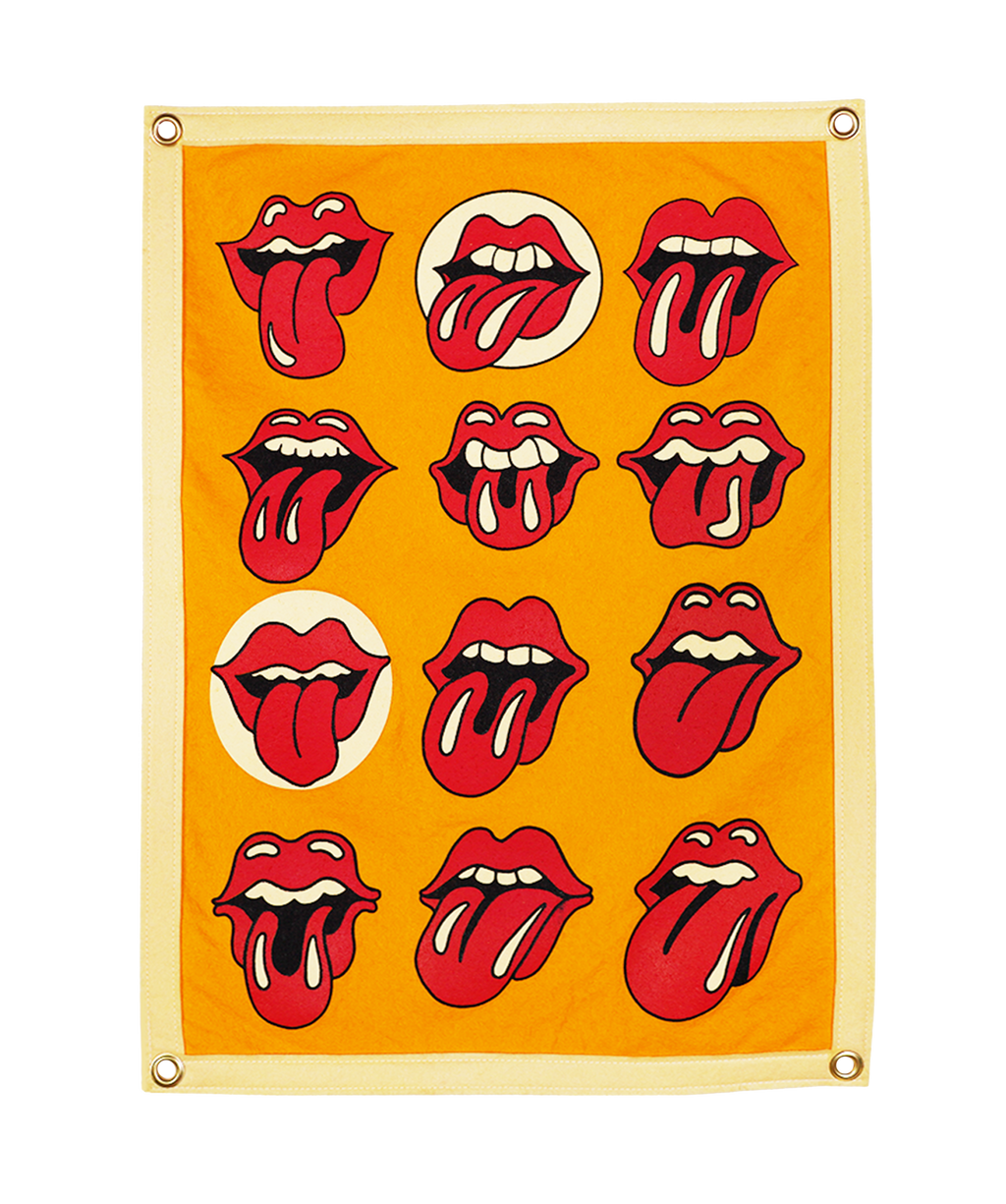 THE ROLLING STONES x OXFORD PENNANT - LIPS CAMP FLAG