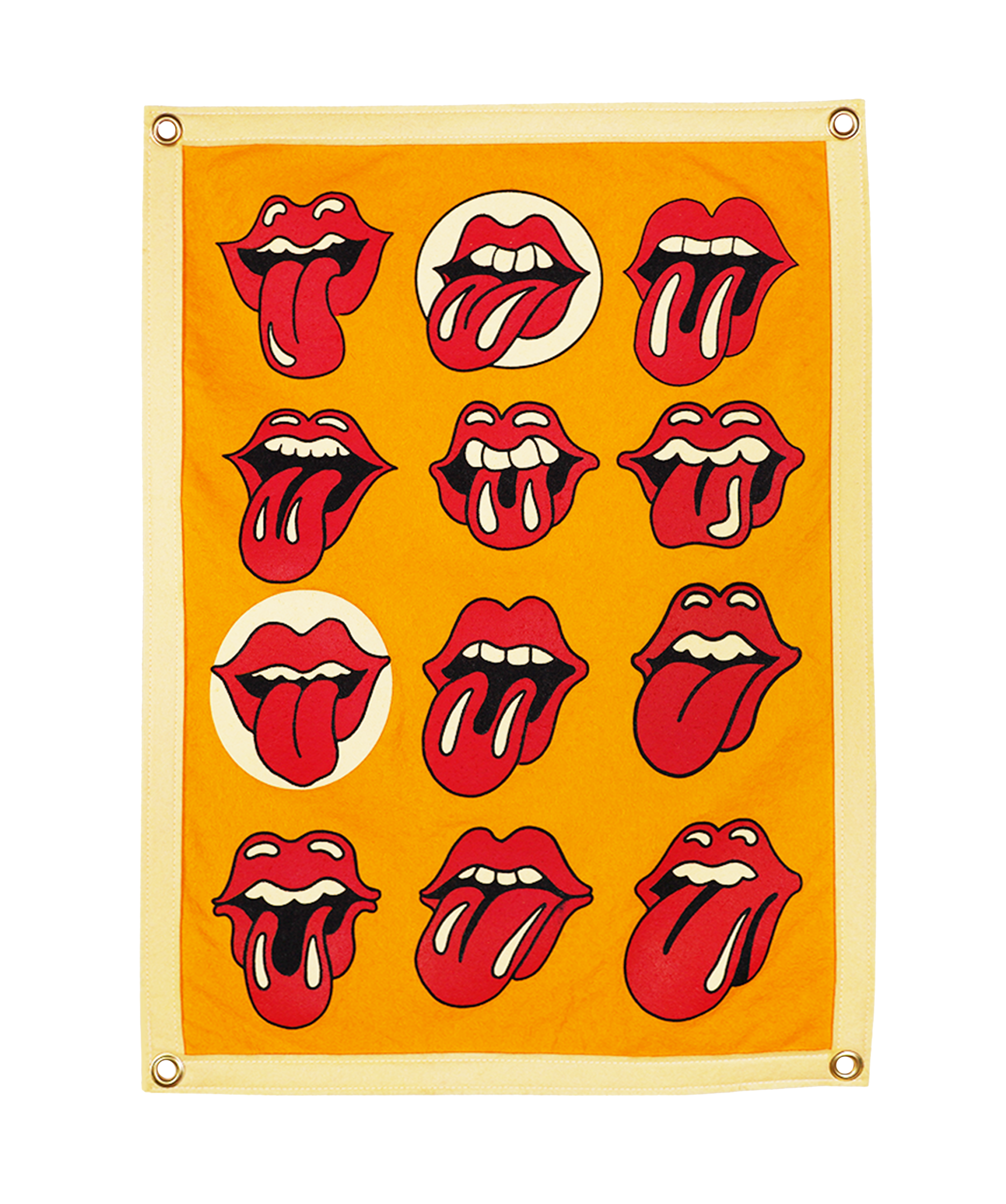 THE ROLLING STONES x OXFORD PENNANT - LIPS CAMP FLAG