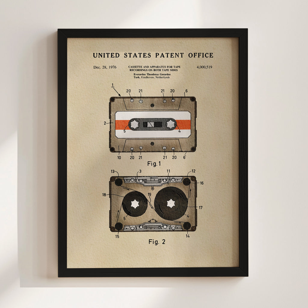 TIMELESS PATENTS - CASSETTE TAPE PRINT