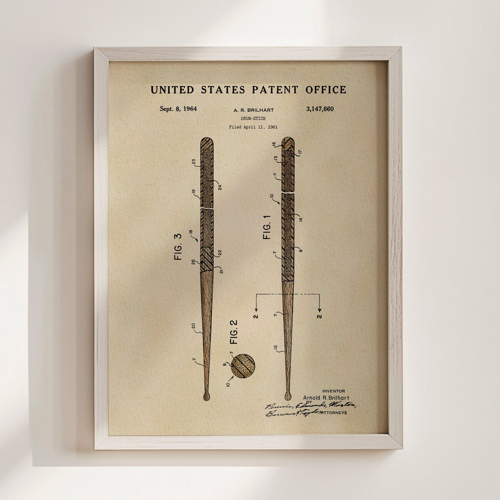 TIMELESS PATENTS - DRUMSTICKS PRINT