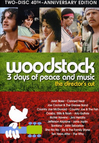 WOODSTOCK: 3 DAYS OF PEACE AND MUSIC: THE DIRECTOR'S CUT - 40TH ANNIVERSARY EDITION - 2-DISC - DVD