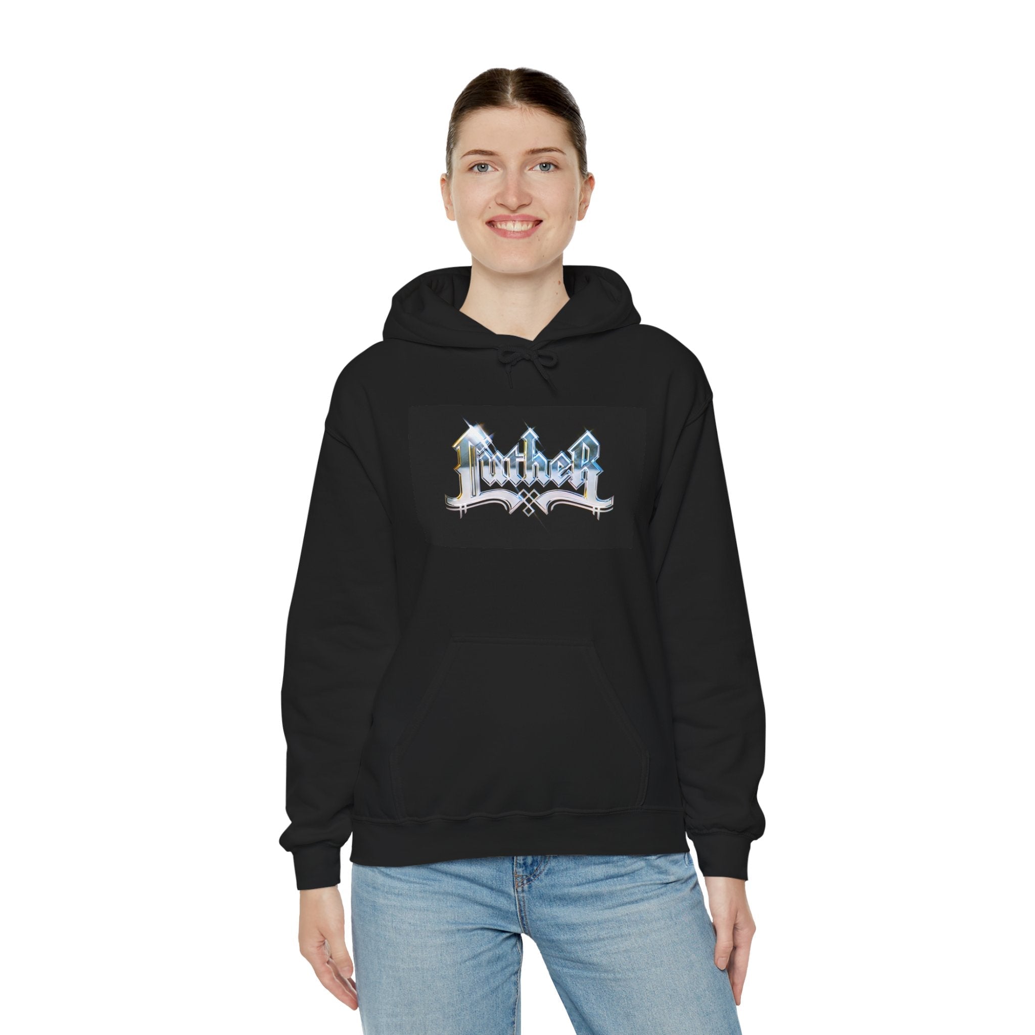 LUTHER VANDROSS - BLACK LOGO HOODIE