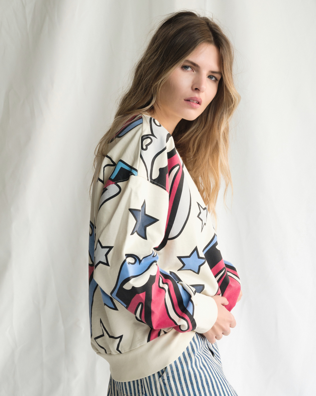 ROLLING STONES - LOUD MOUTH OVERSIZED CREWNECK