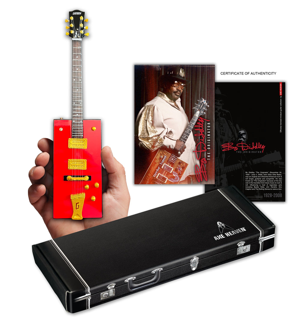 BO DIDDLEY - SIGNATURE FIREBIRD RED GRETSCH G6138 BOX - MINI GUITAR