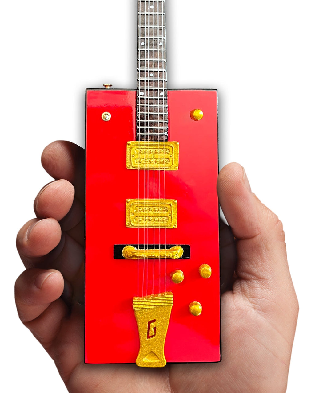 BO DIDDLEY - SIGNATURE FIREBIRD RED GRETSCH G6138 BOX - MINI GUITAR