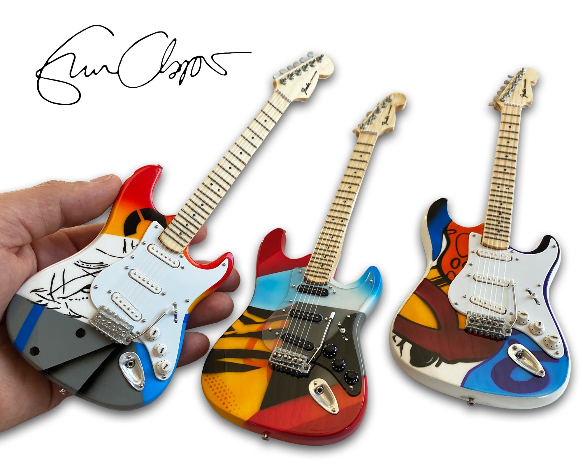 ERIC CLAPTON - CRASH SET OF 3 - MINI GUITAR