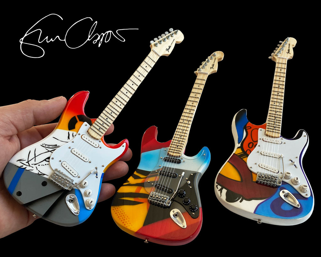 ERIC CLAPTON CRASH SET OF 3 MINI GUITAR Rock Roll Hall Of Fame eric-clapton-crash-set-of-3-mini-guitar-rock-roll-hall-of-fame