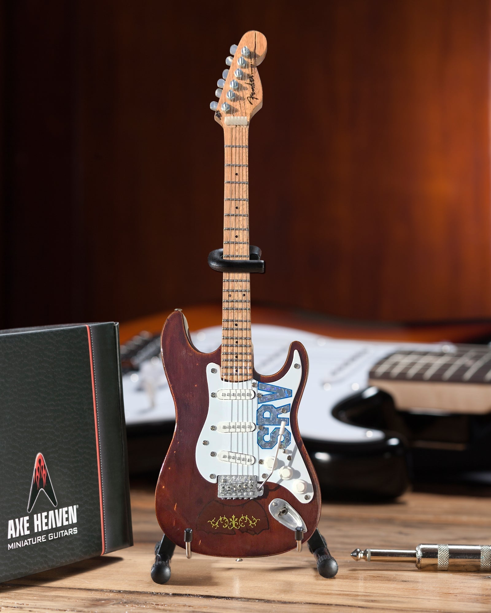 Mini guitarra Fender™ Strat™ de Stevie Ray Vaughan con licencia oficial - Mini guitarra SRV Lenny Signature 
