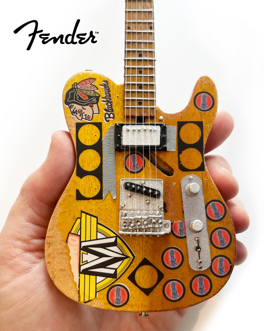 Réplica de guitarra Fender™ Telecaster™ en miniatura con licencia oficial, homenaje a Terry Kath 