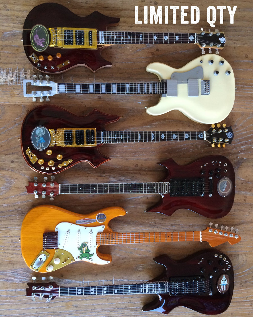 JERRY GARCIA™ - TRIBUTE SET OF 6 - MINI GUITAR