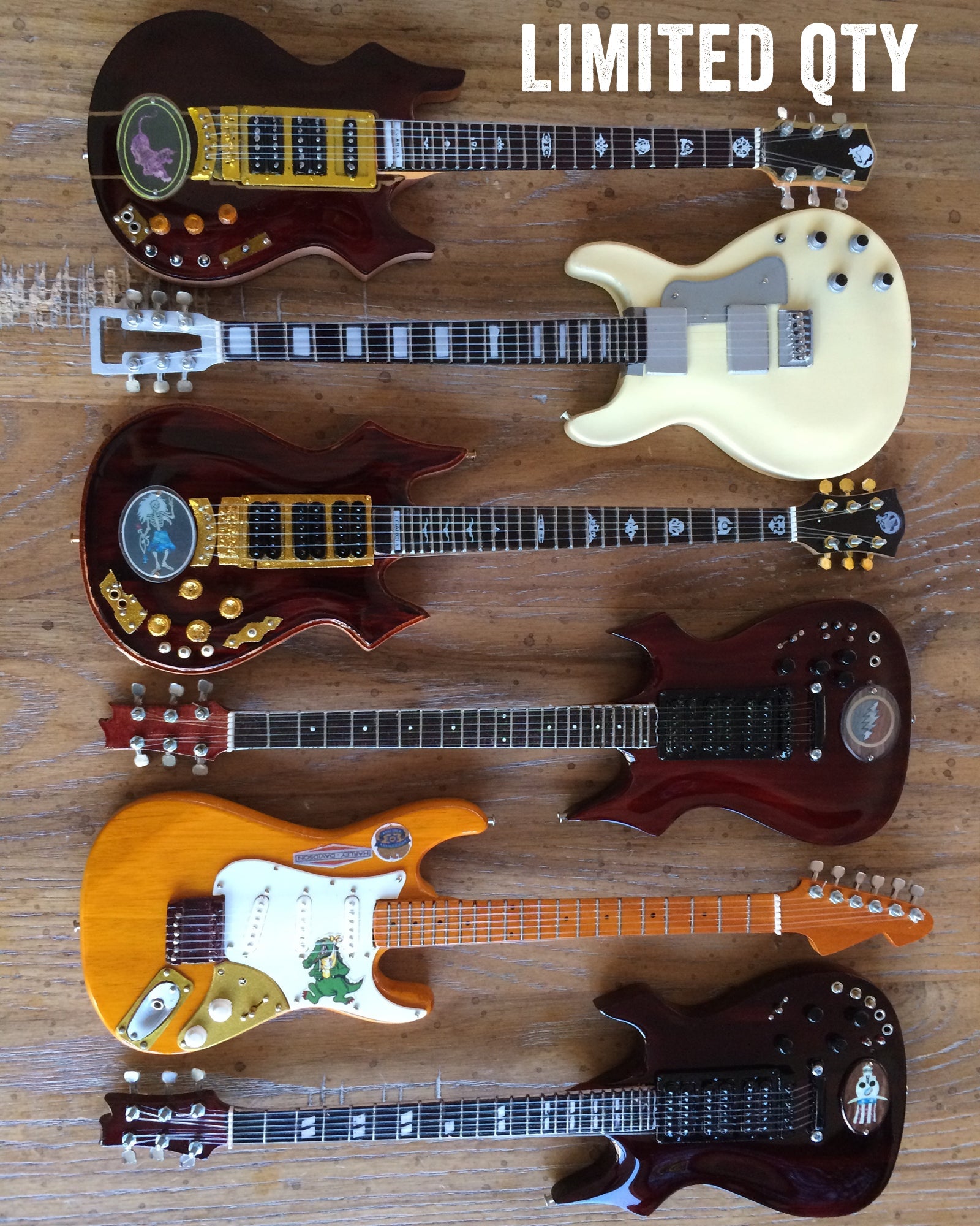JERRY GARCIA™ - TRIBUTE SET OF 6 - MINI GUITAR