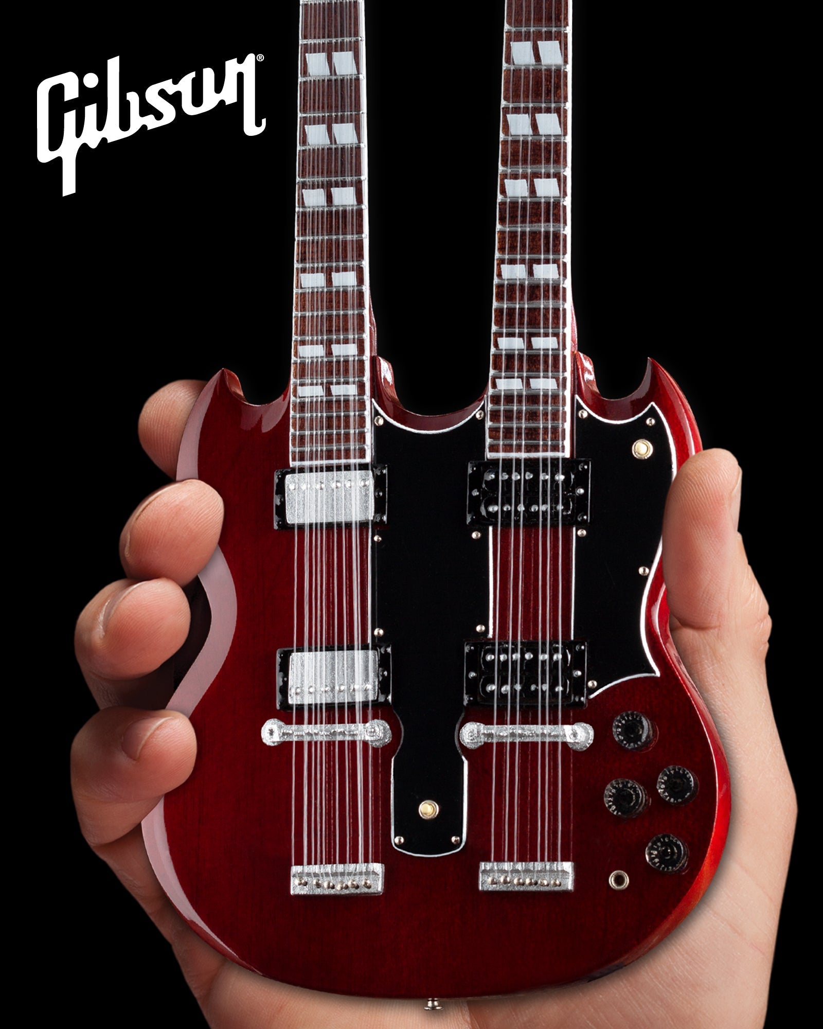 GIBSON - SG EDS-1275 DOUBLE NECK CHERRY - MINI GUITAR