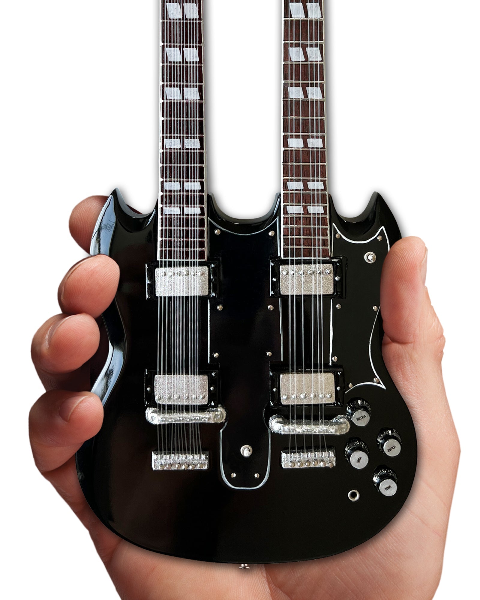 GUNS N' ROSES - SLASH - GIBSON 1966 EDS-1275 DOUBLENECK AGED MINI GUITAR