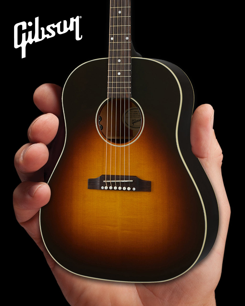 Mini guitarra acústica Slash Gibson J-45 November Burst a escala 1:4 