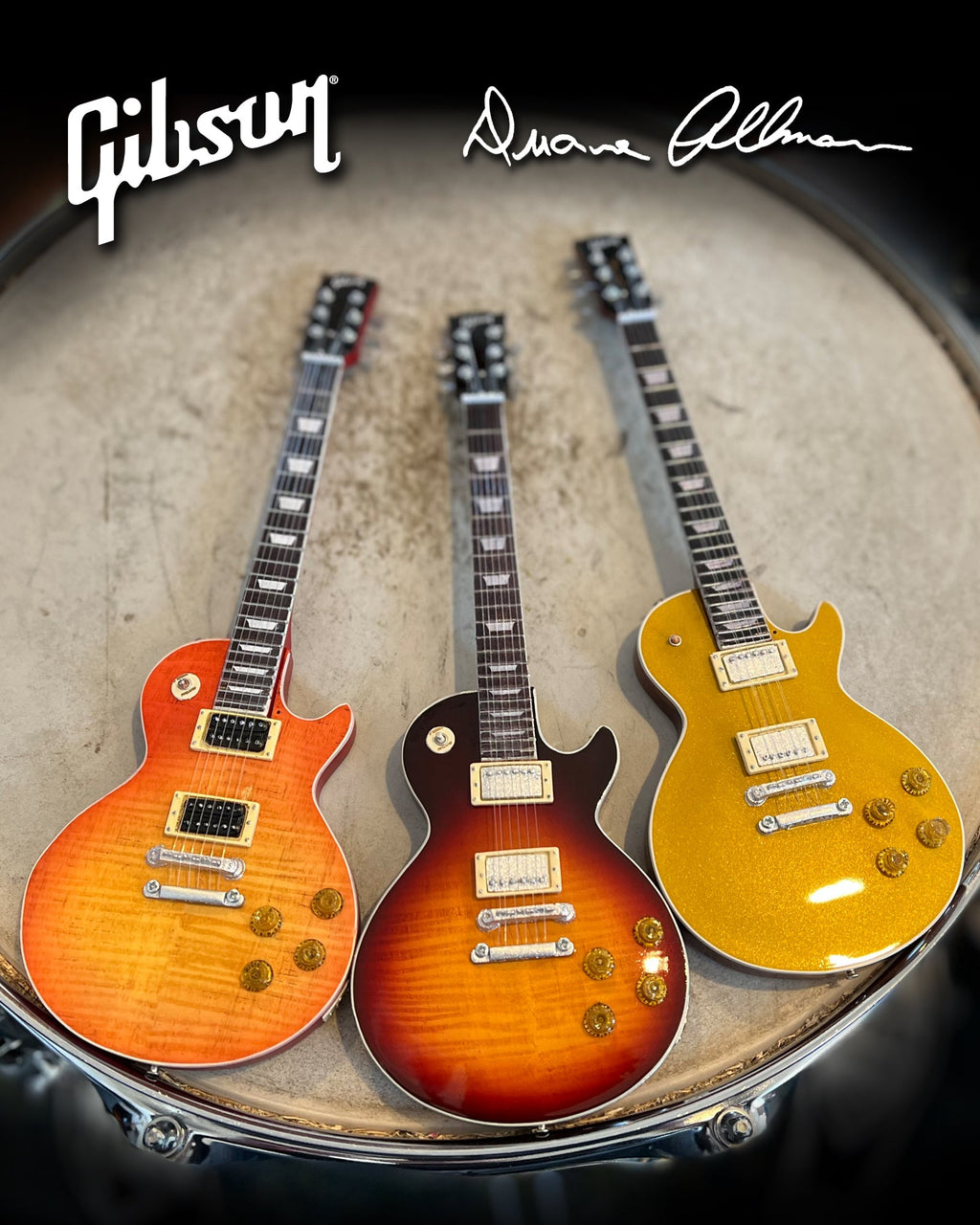 DUANE ALLMAN - GIBSON LES PAUL SIGNATURE - SET OF 3 MINI GUITARS