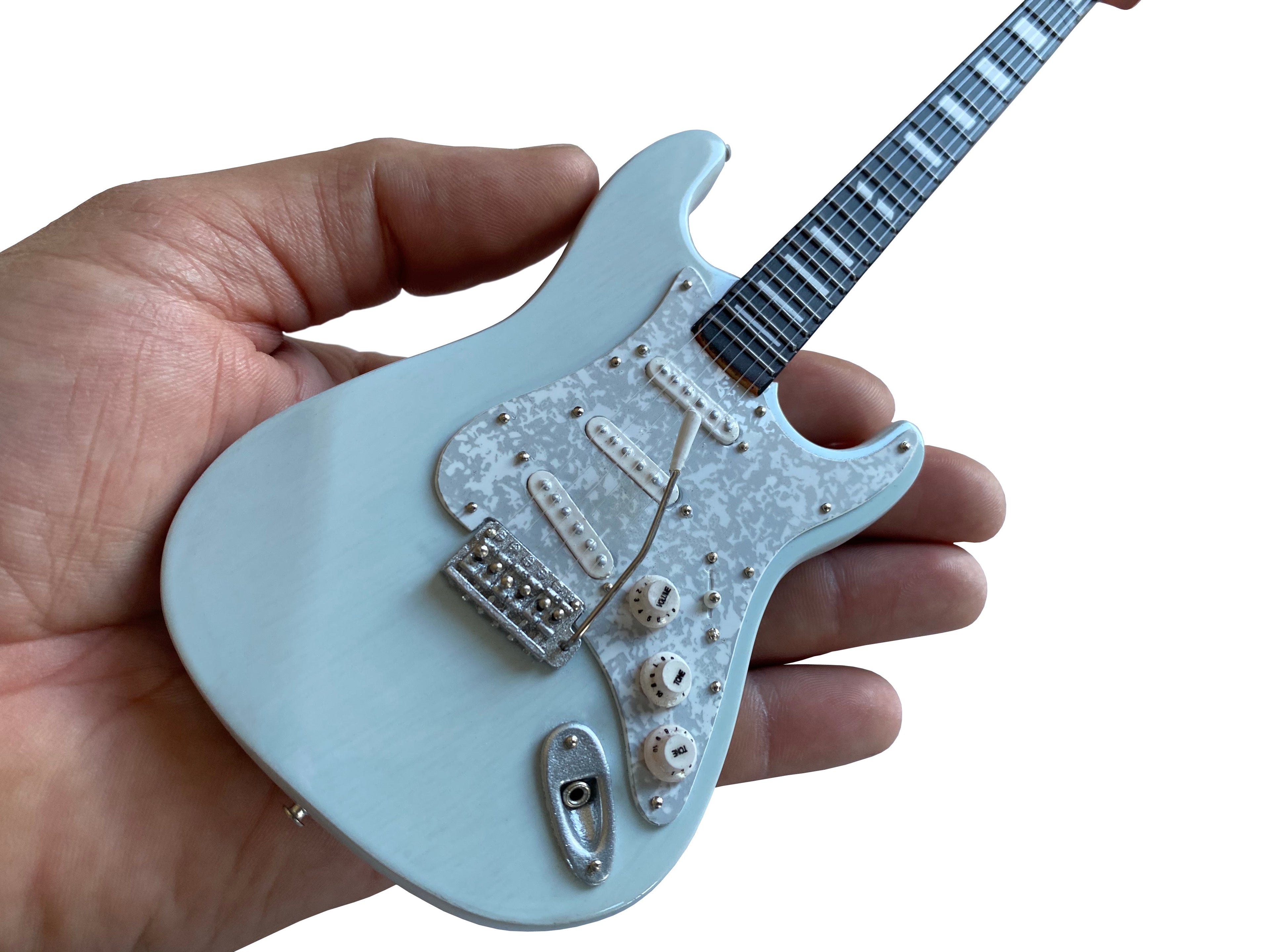 KENNY WAYNE SHEPHERD - FENDER™ STRAT™ TRANSPARENT FADED SONIC BLUE - MINI GUITAR