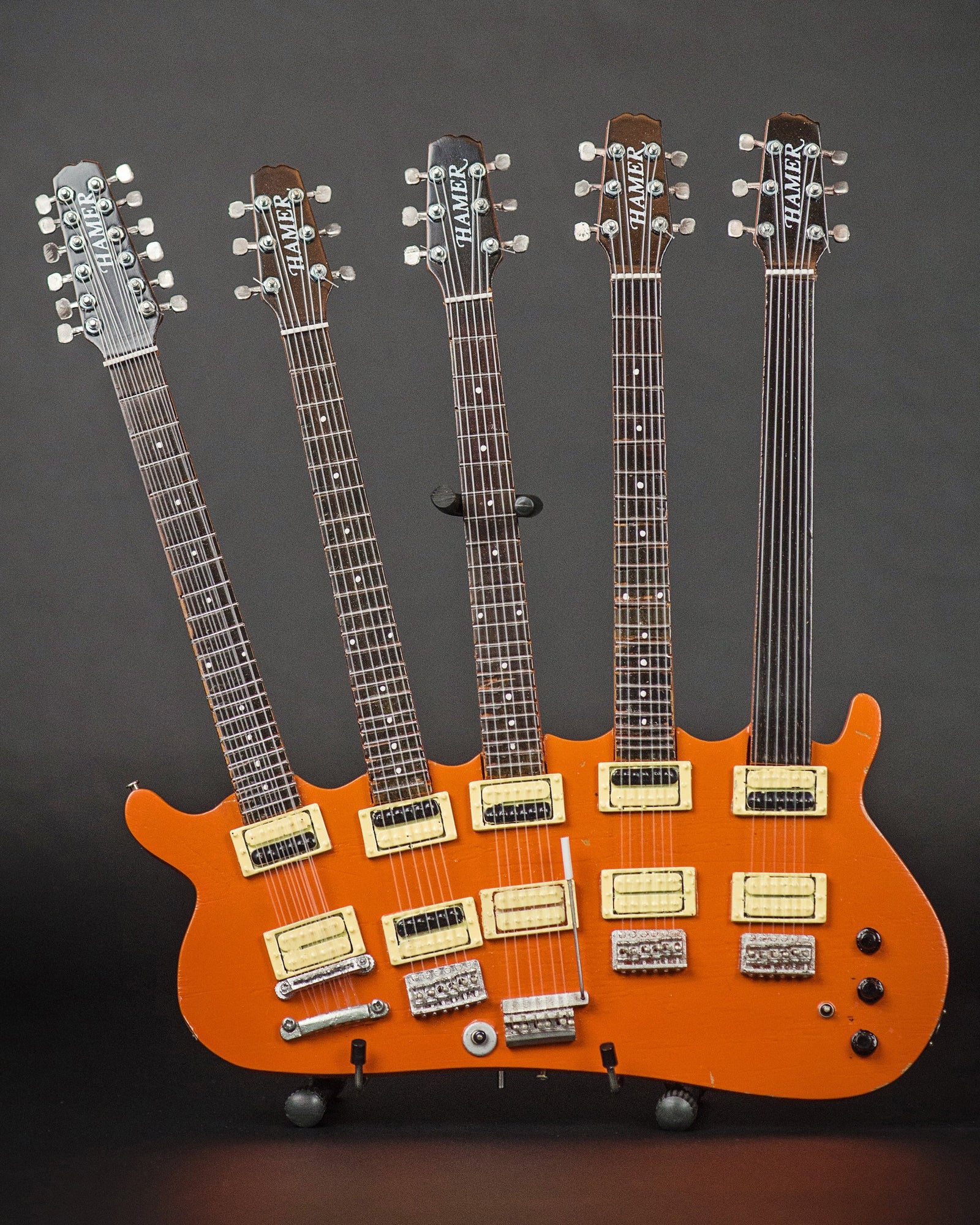 RICK NIELSEN™ - 5-NECK ORANGE MONSTER MINI GUITAR