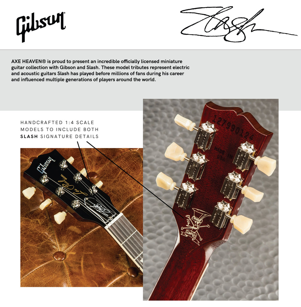 Mini guitarra acústica Slash Gibson J-45 November Burst a escala 1:4 