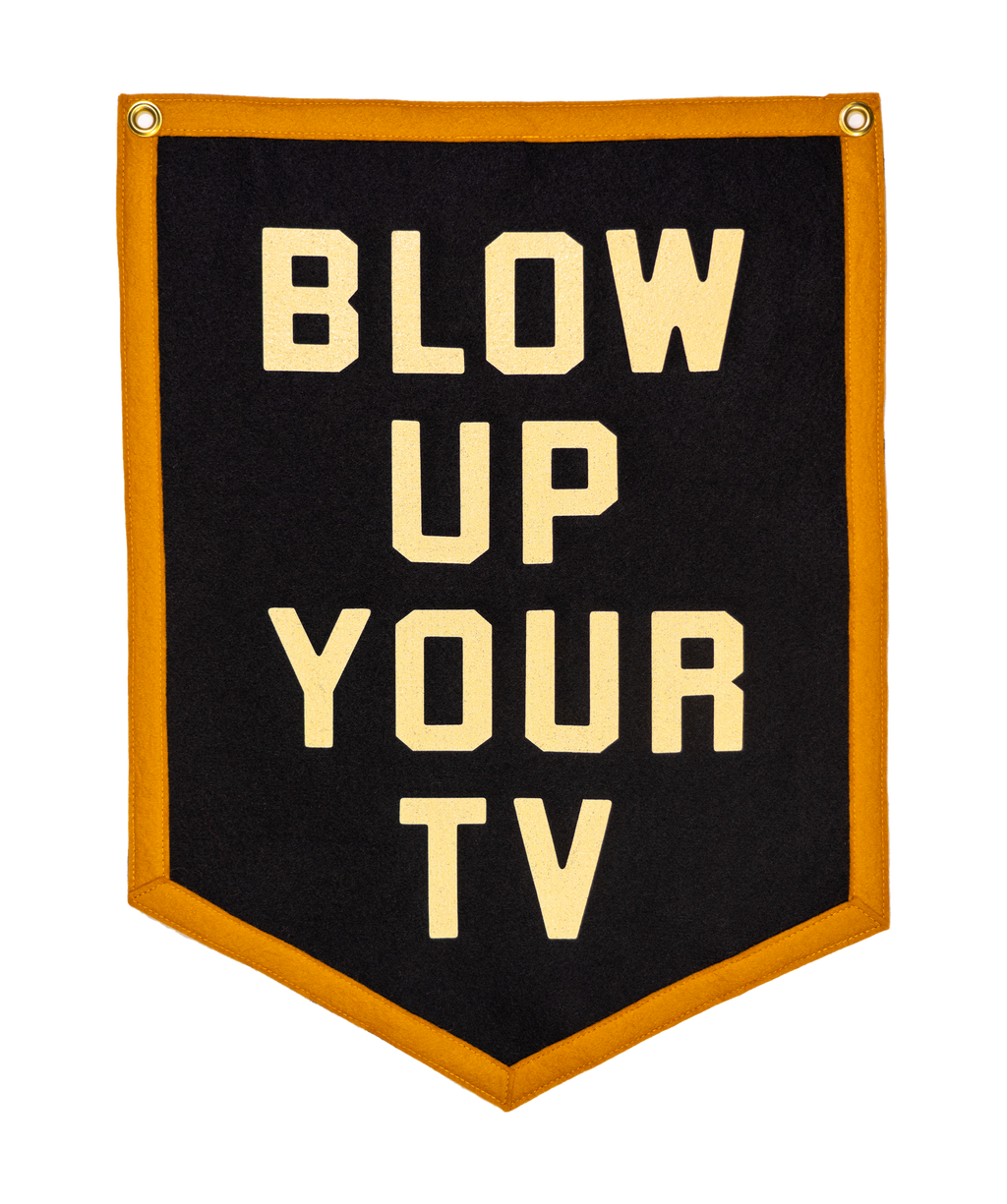JOHN PRINE x OXFORD PENNANT - BLOW UP YOUR TV CAMP FLAG