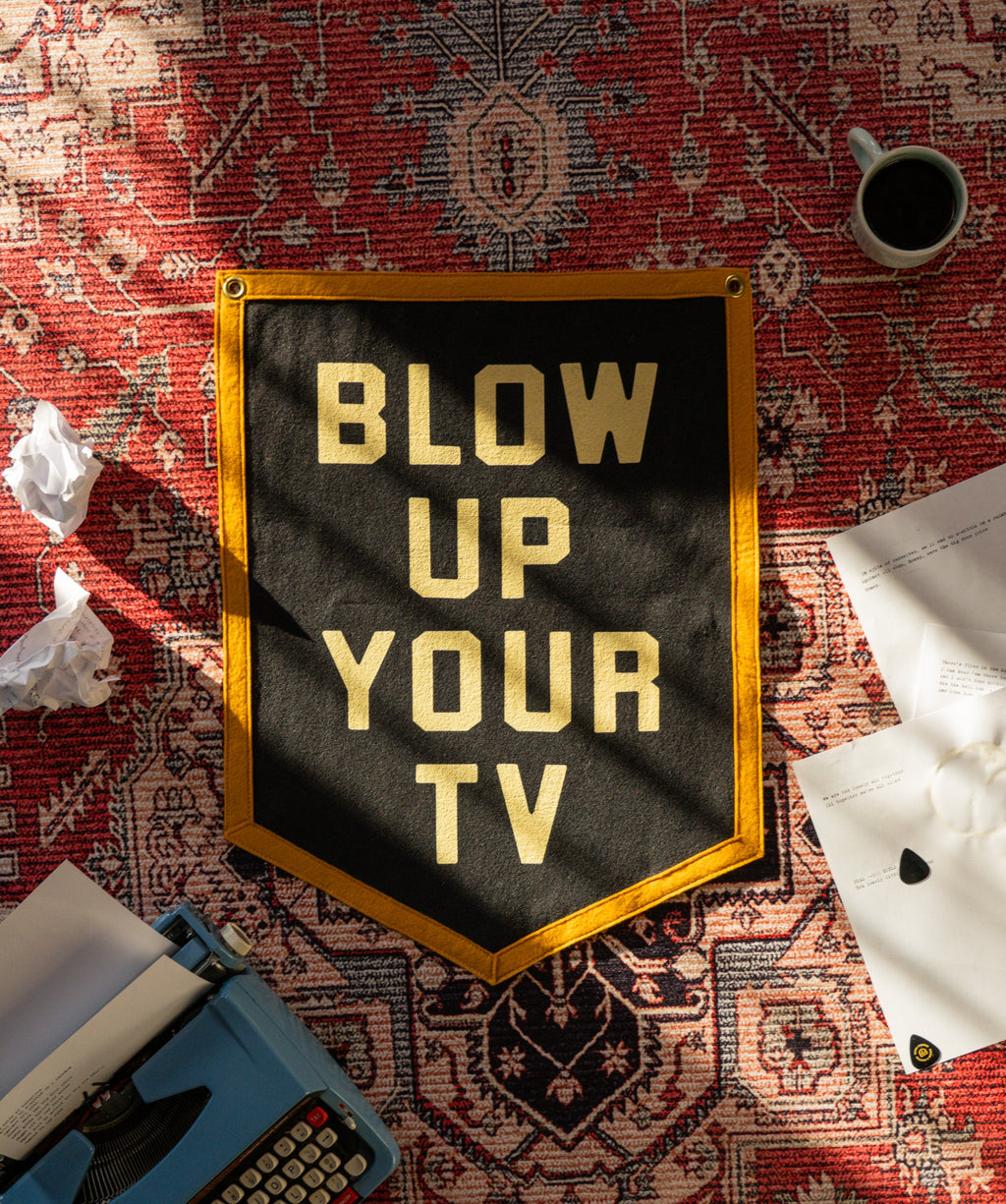 JOHN PRINE x OXFORD PENNANT - BLOW UP YOUR TV CAMP FLAG