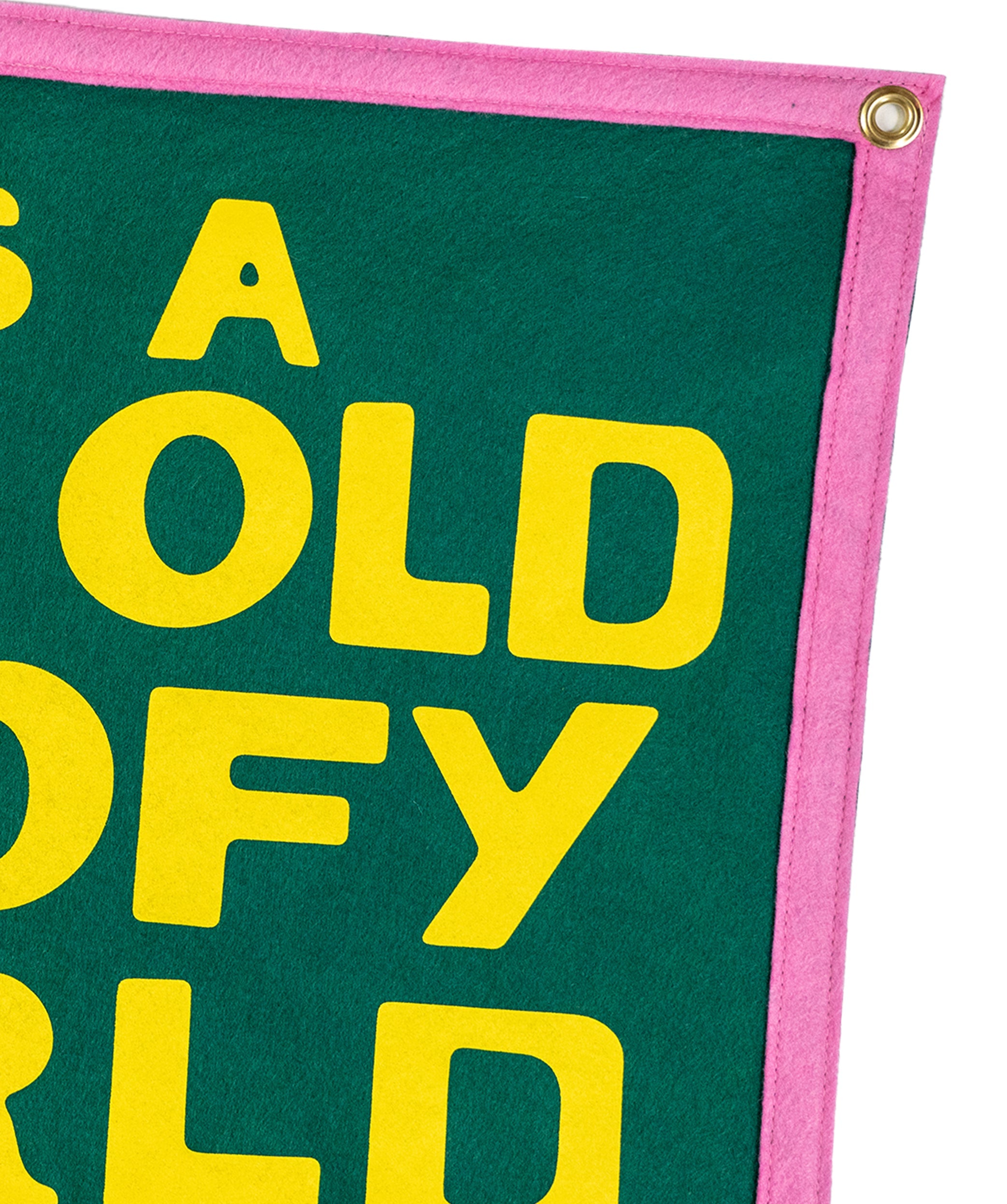 JOHN PRINE x OXFORD PENNANT - IT'S A BIG OLD GOOFY WORLD CAMP FLAG