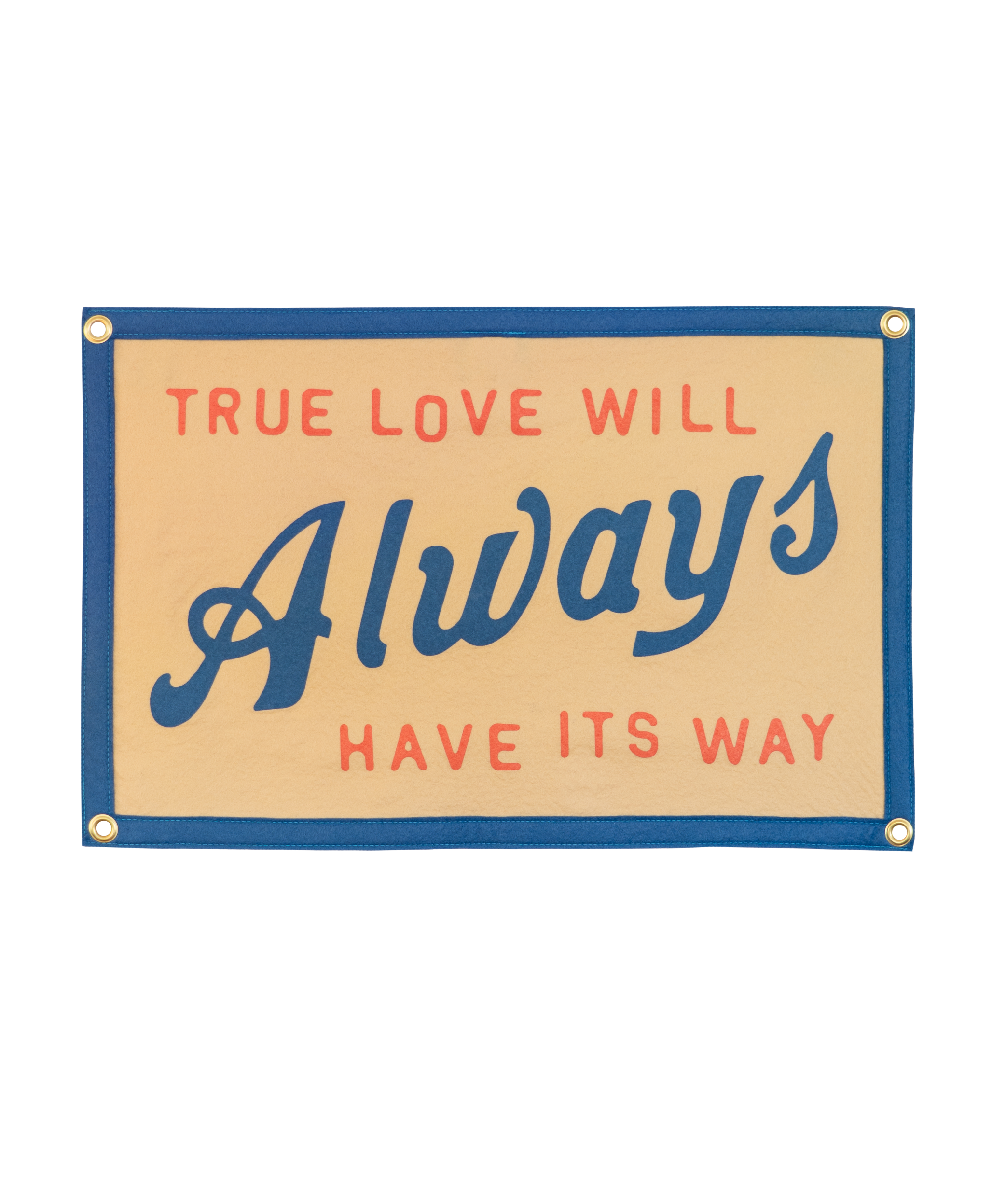 JOHN PRINE x OXFORD PENNANT - TRUE LOVE WILL ALWAYS HAVE ITS WAY CAMP FLAG