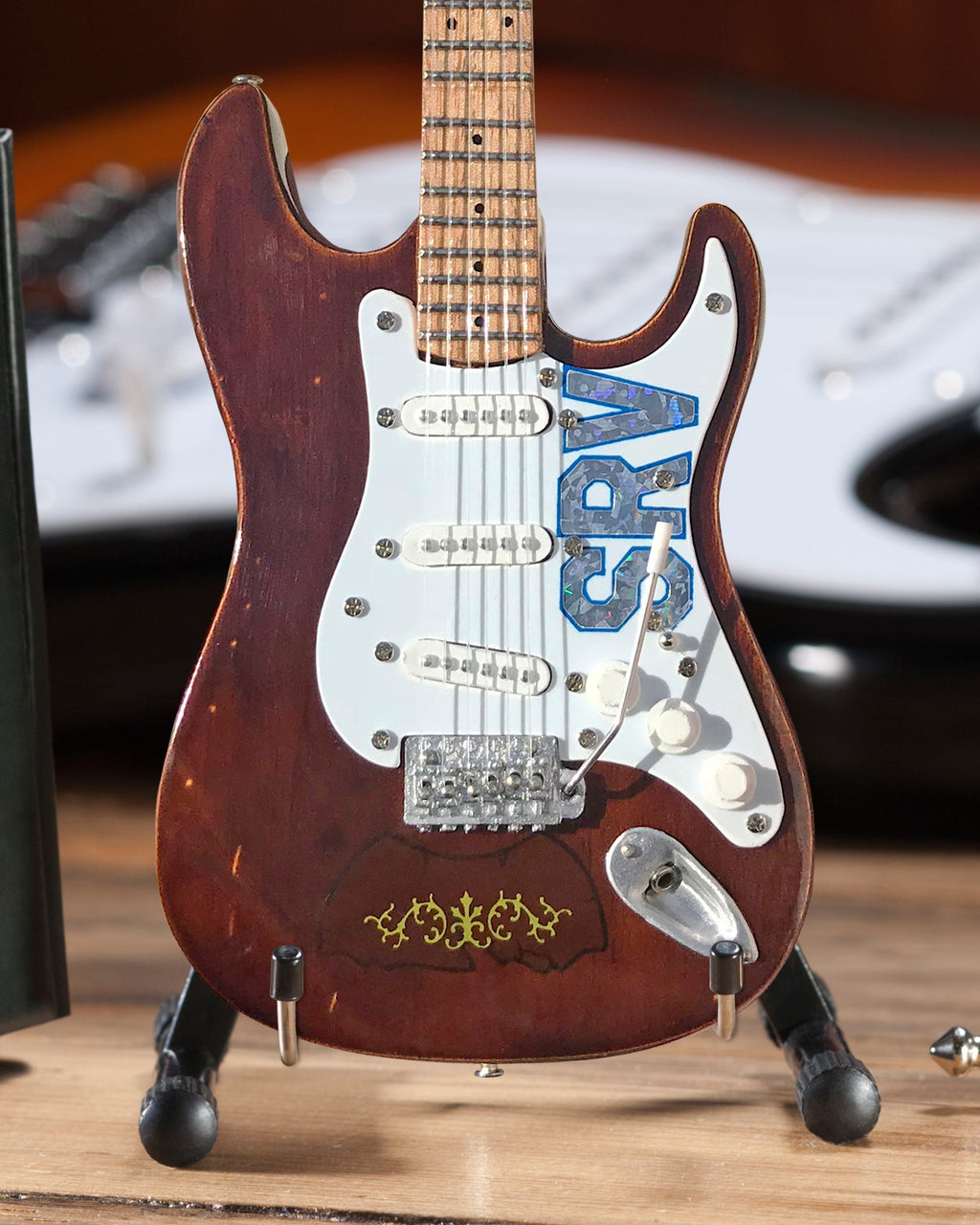 STEVIE RAY VAUGHAN - SRV SIGNATURE FENDER - JUEGO DE 2 MINI GUITARRAS
