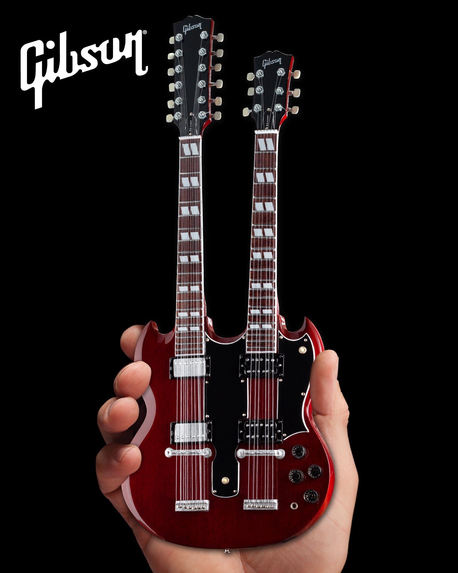GIBSON - SG EDS-1275 DOUBLE NECK CHERRY - MINI GUITAR