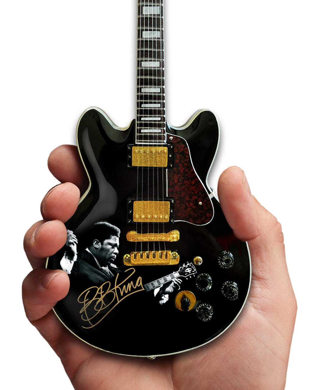 Guitarra miniatura de ébano Gibson ES-355 Lucille TRIBUTE de BB KING 