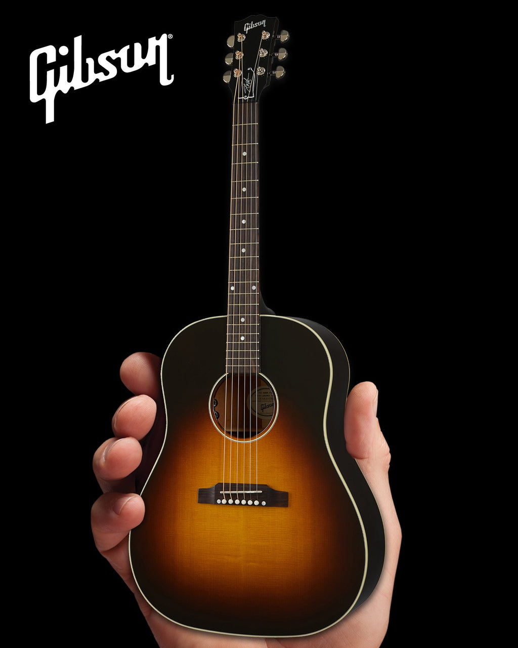 Mini guitarra acústica Slash Gibson J-45 November Burst a escala 1:4 