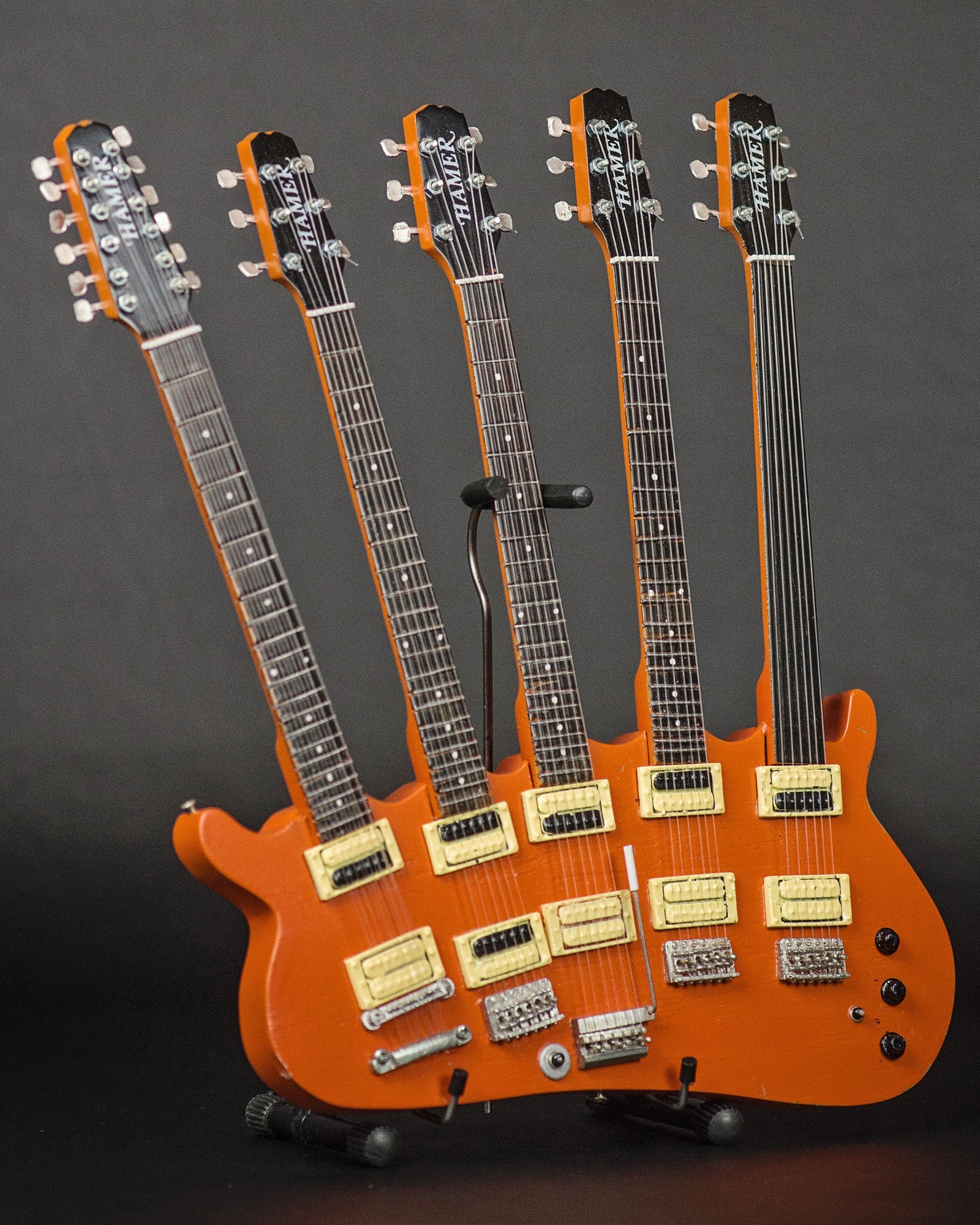RICK NIELSEN™ - 5-NECK ORANGE MONSTER MINI GUITAR