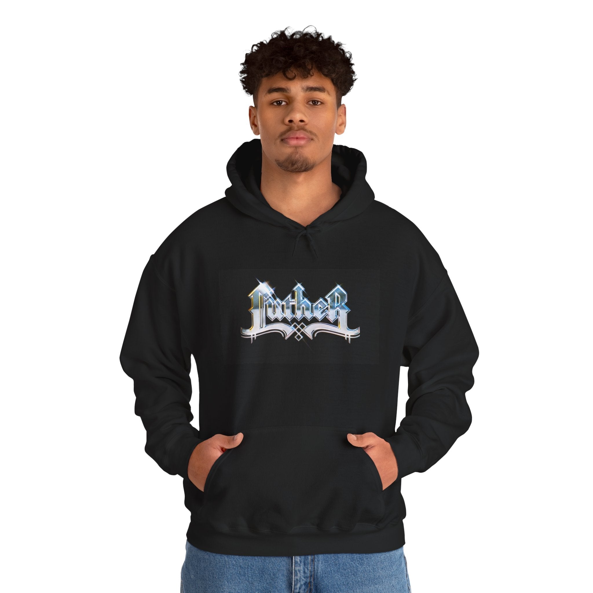 LUTHER VANDROSS - BLACK LOGO HOODIE
