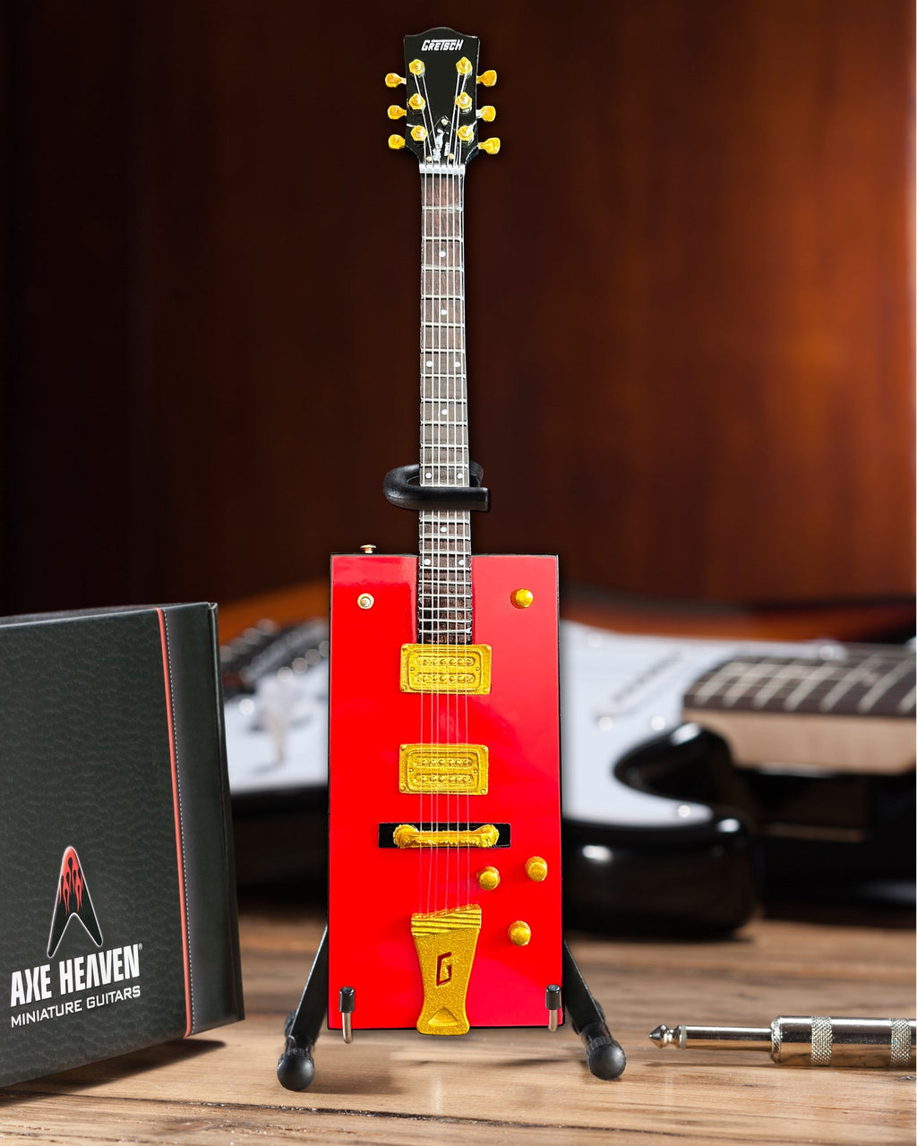 BO DIDDLEY - SIGNATURE FIREBIRD RED GRETSCH G6138 BOX - MINI GUITAR