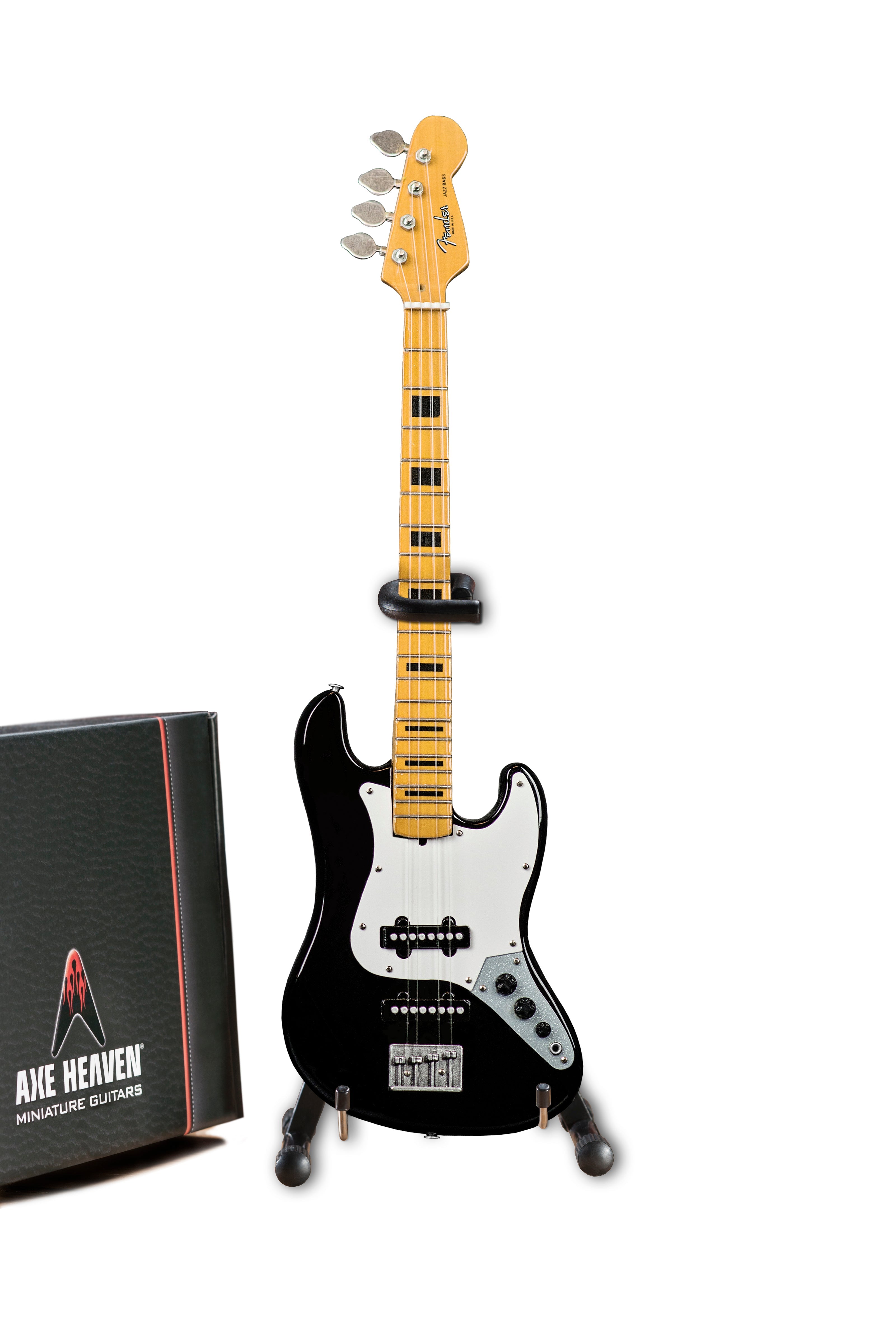 RUSH - GEDDY LEE - FENDER™ JAZZ BASS™ CON INCRUSTACIONES NEGRAS - MINI GUITARRA 