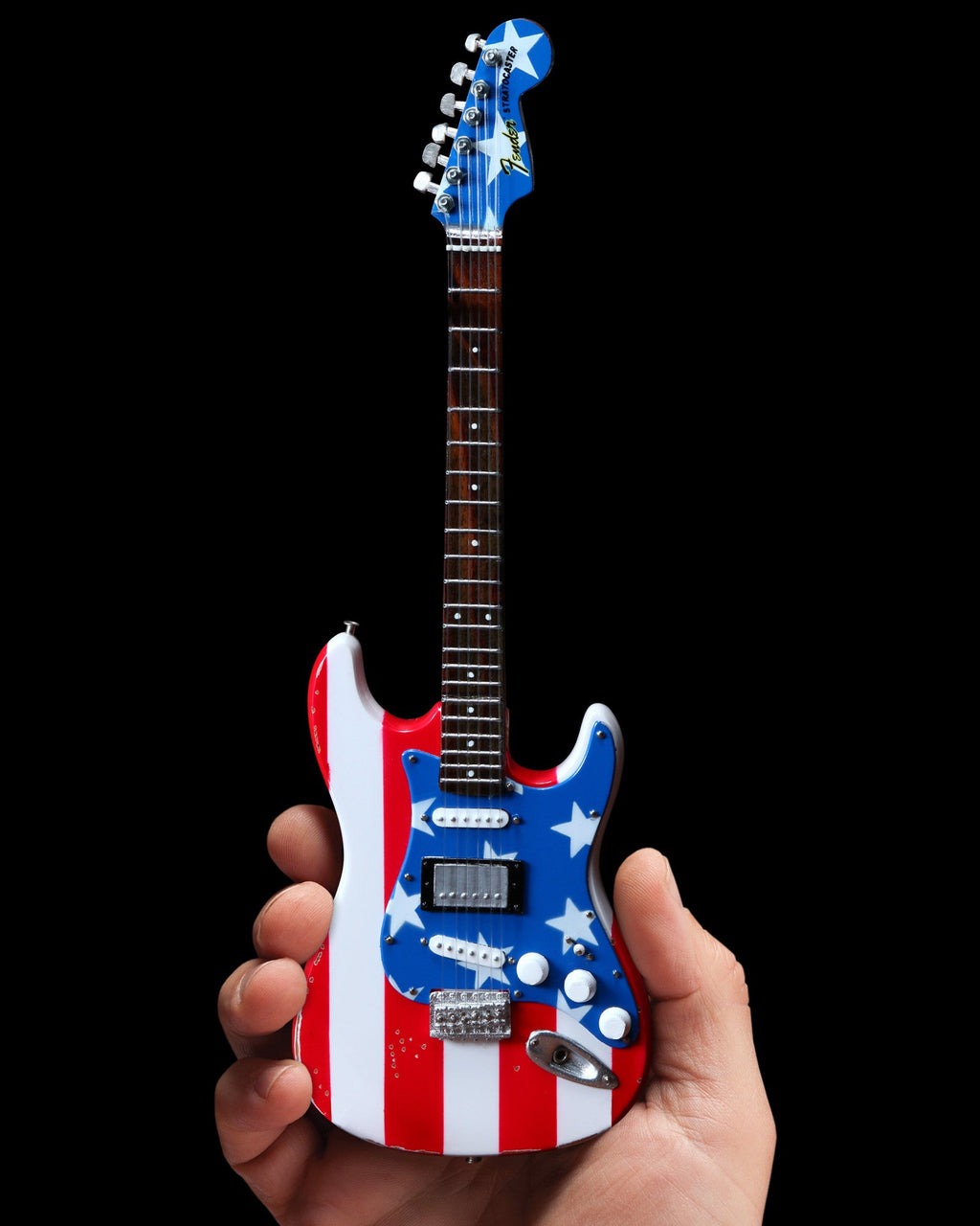 WAYNE KRAMER - FENDER™ STRAT™ MINI STARS N' STRIPES USA FLAG - MINI GUITAR