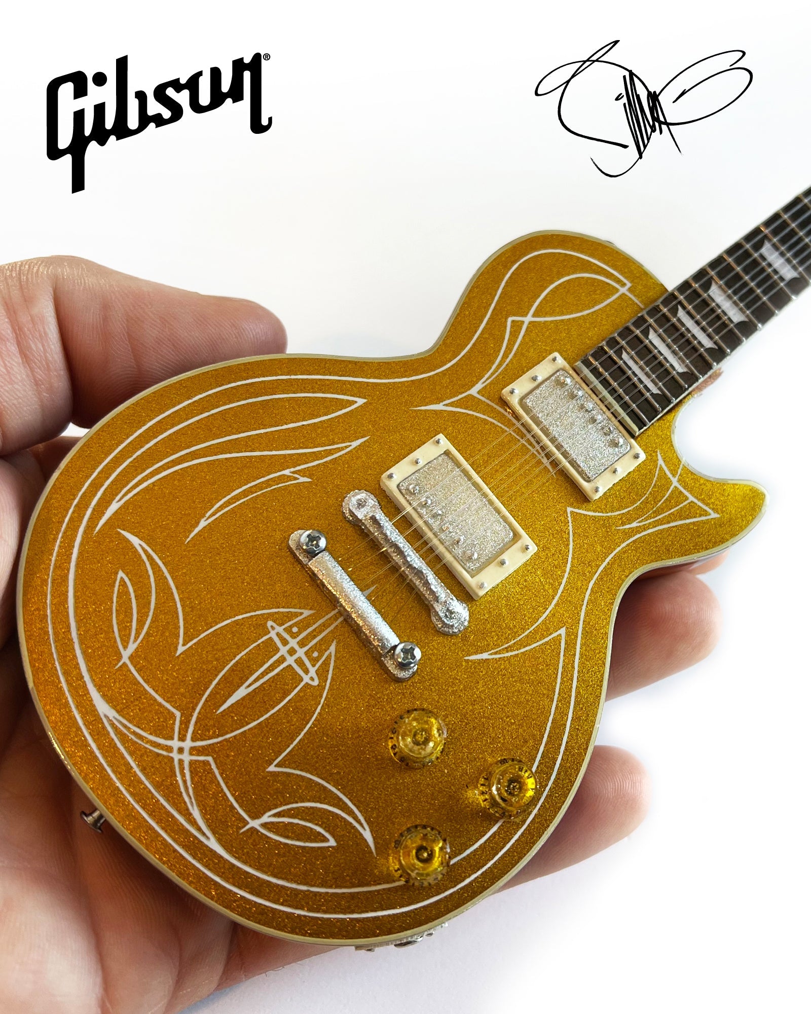 BILLY F GIBBONS - "PINSTRIPE" GIBSON LES PAUL GOLDTOP - MINI GUITAR