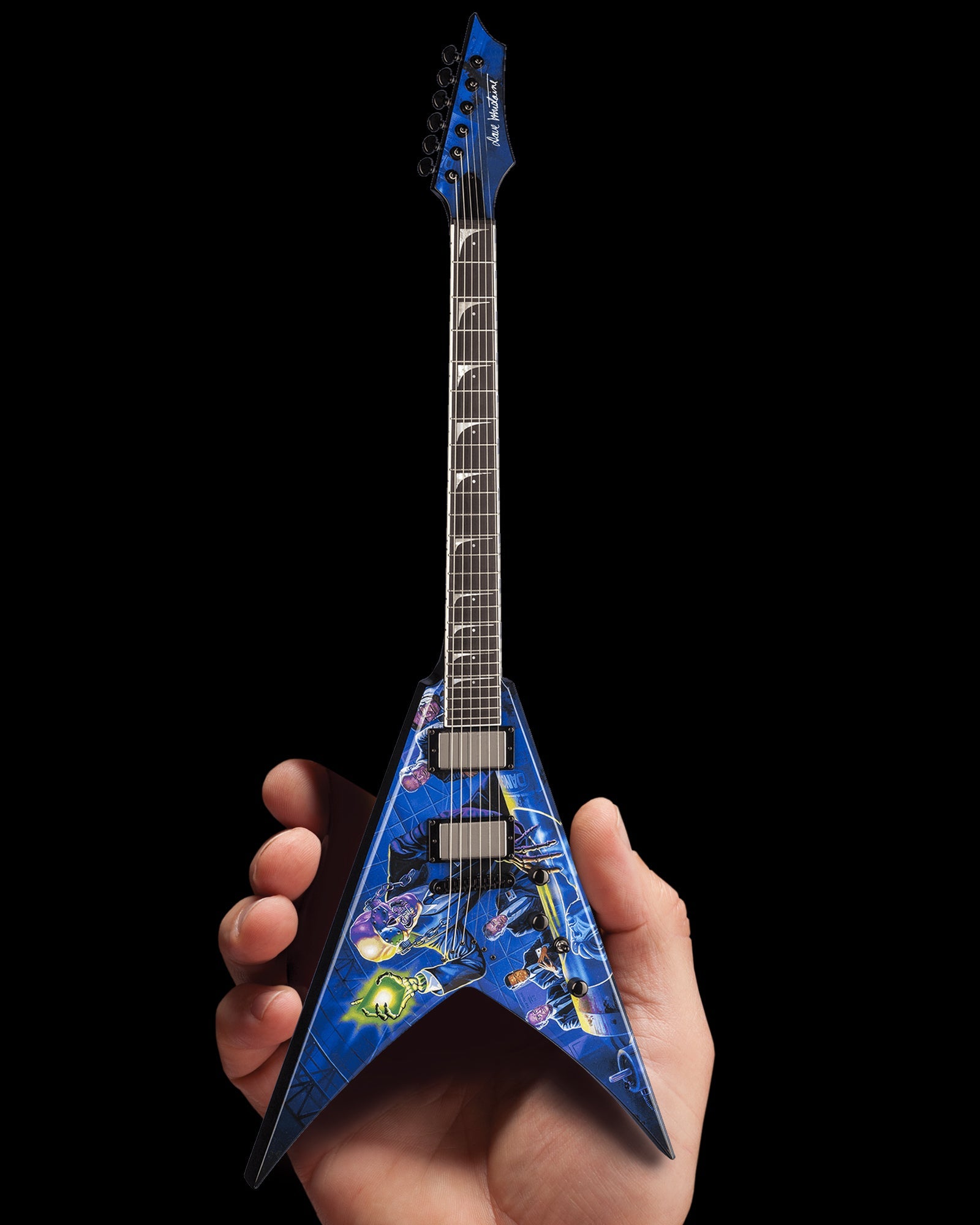 MEGADETH - DAVE MUSTAINE - SIGNATURE V RUST IN PEACE - MINI GUITAR