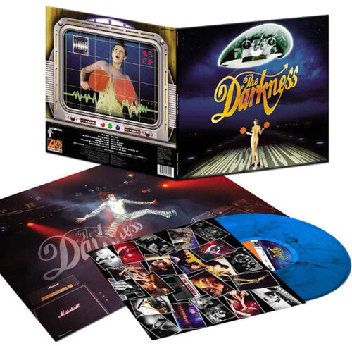 THE DARKNESS - PERMISSION TO LAND... AGAIN - LIMITED EDITION - 20TH ANNIVERSARY EDITION - BLUE & BLACK MARBLED COLOR - VINYL LP