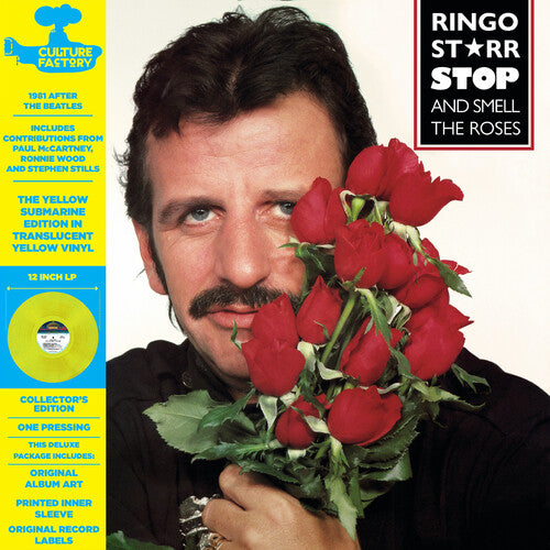 RINGO STARR - STOP AND SMELL THE ROSES - TRANSLUCENT YELLOW COLOR - VINYL LP