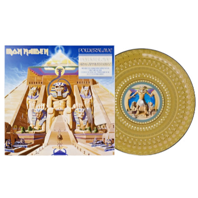 IRON MAIDEN - POWERSLAVE - LIMITED 40TH ANNIVERSARY EDITION - GOLD ZOETROPE COLOR - VINYL LP