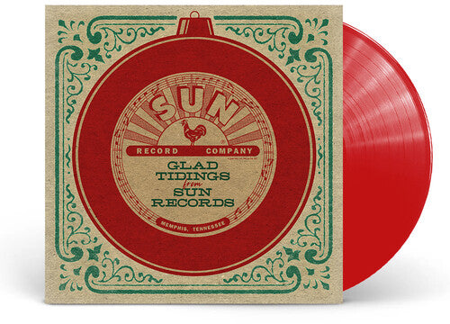 VARIOUS ARTISTS - GLAD TIDINGS FROM SUN RECORDS - RED COLOR - VINYL LP