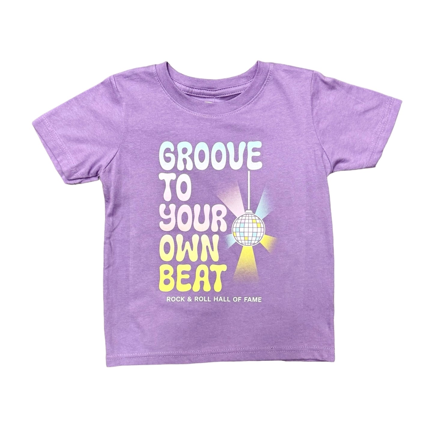 ROCK HALL GROOVE TO YOUR OWN BEAT DISCO BALL KIDS T-SHIRT